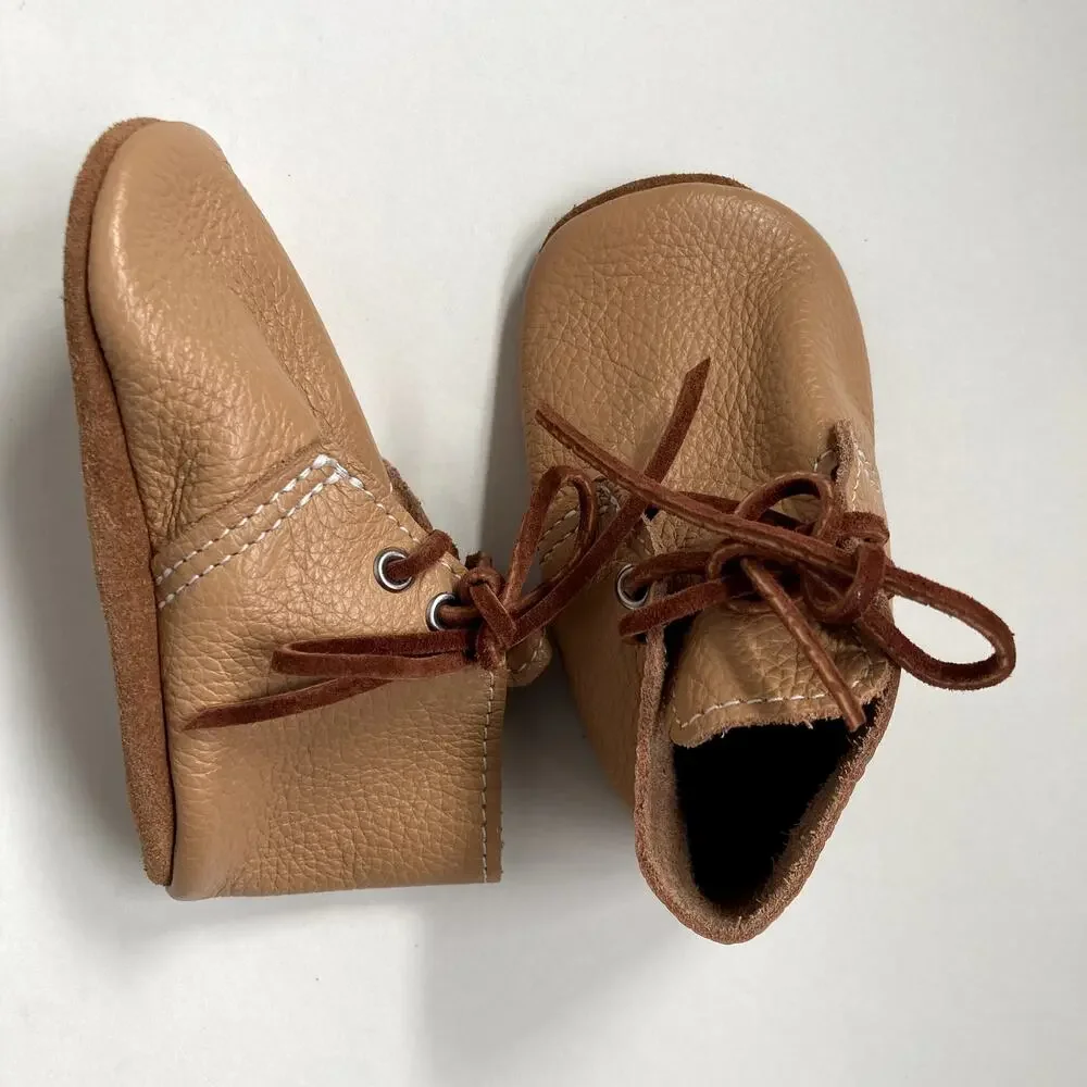 Mon Petit Shoes Soft Sole Oxford - Light Brown - 5